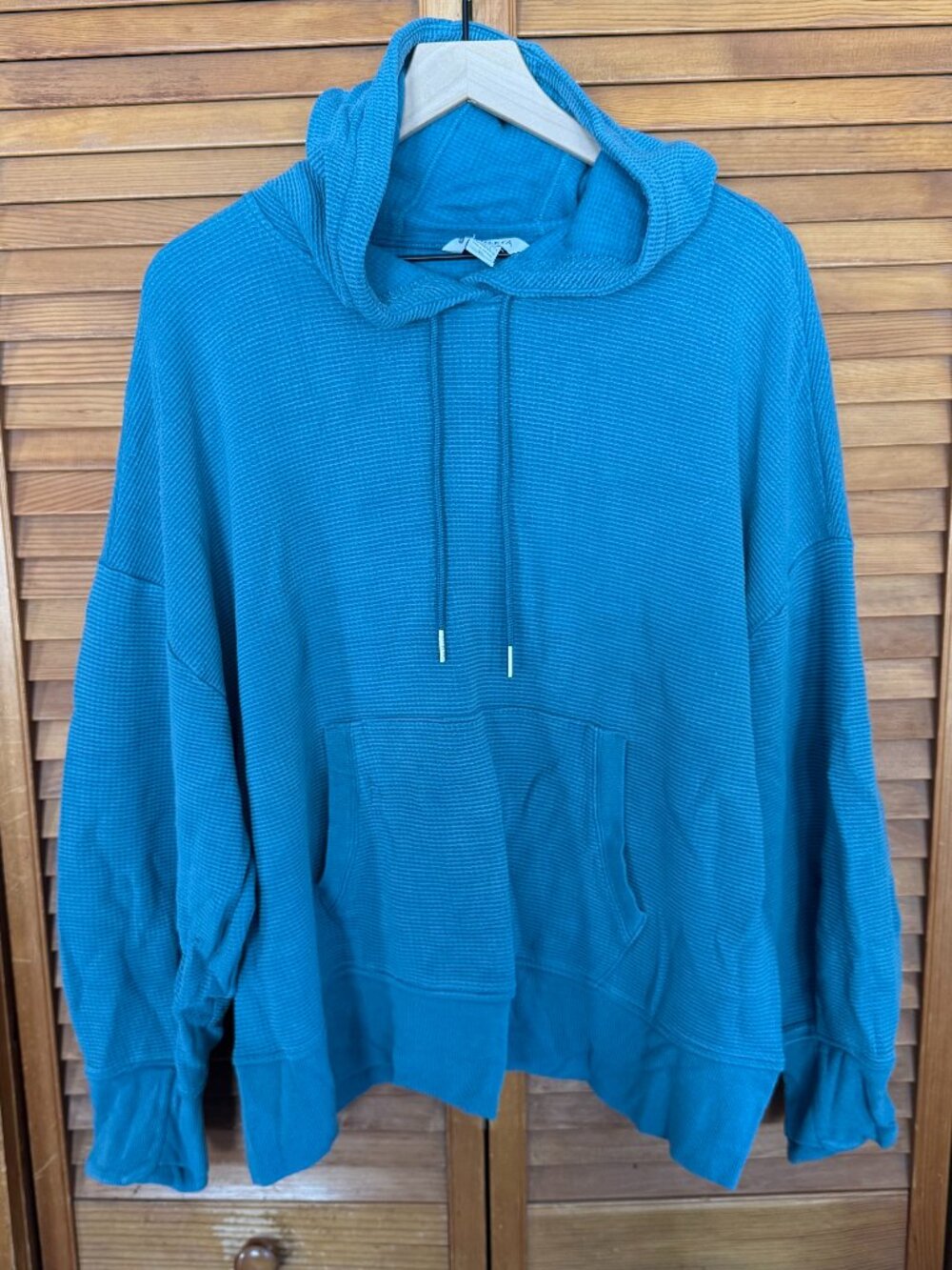 Athleta Blue Waffle Hoodie